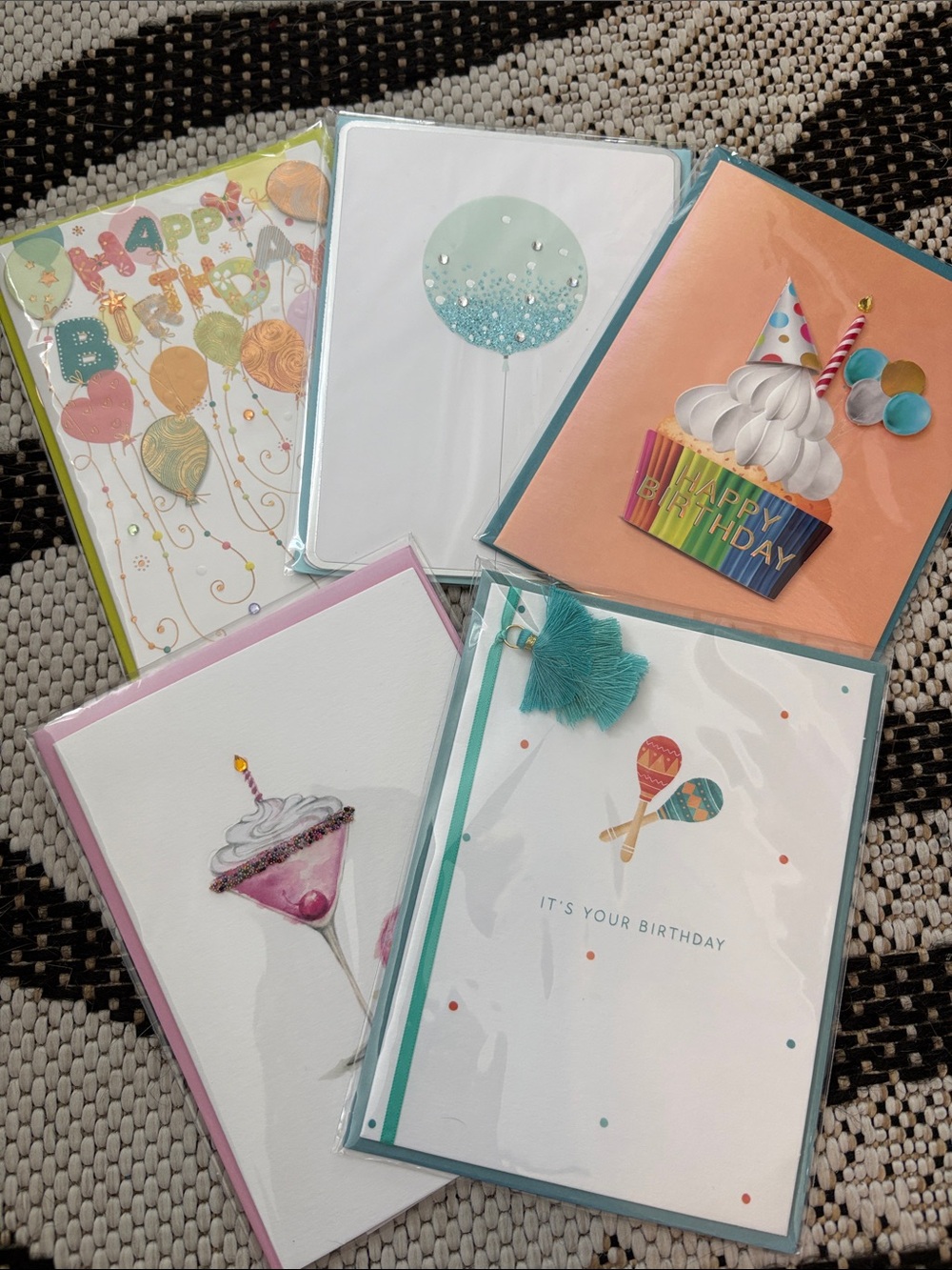 🆕Papyrus 5 Piece Birthday Greeting Card Bundle